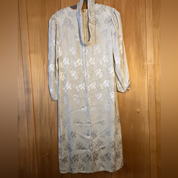 Vintage 90s White Floral Sheath Midi Dress - Picture 3 of 5